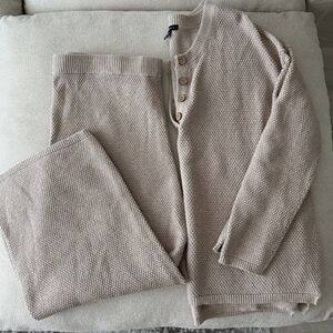 Tribal Taupe Knit Top and Pants Set